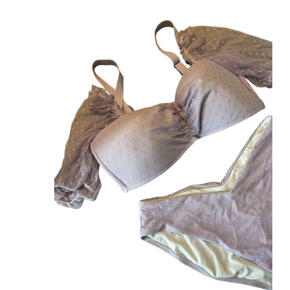 GABIFRESH X SWIMSUITS FOR ALL MESH OVERLAY LILAC BIKINI 16-/18/E/F PLUS - Picture 3 of 8